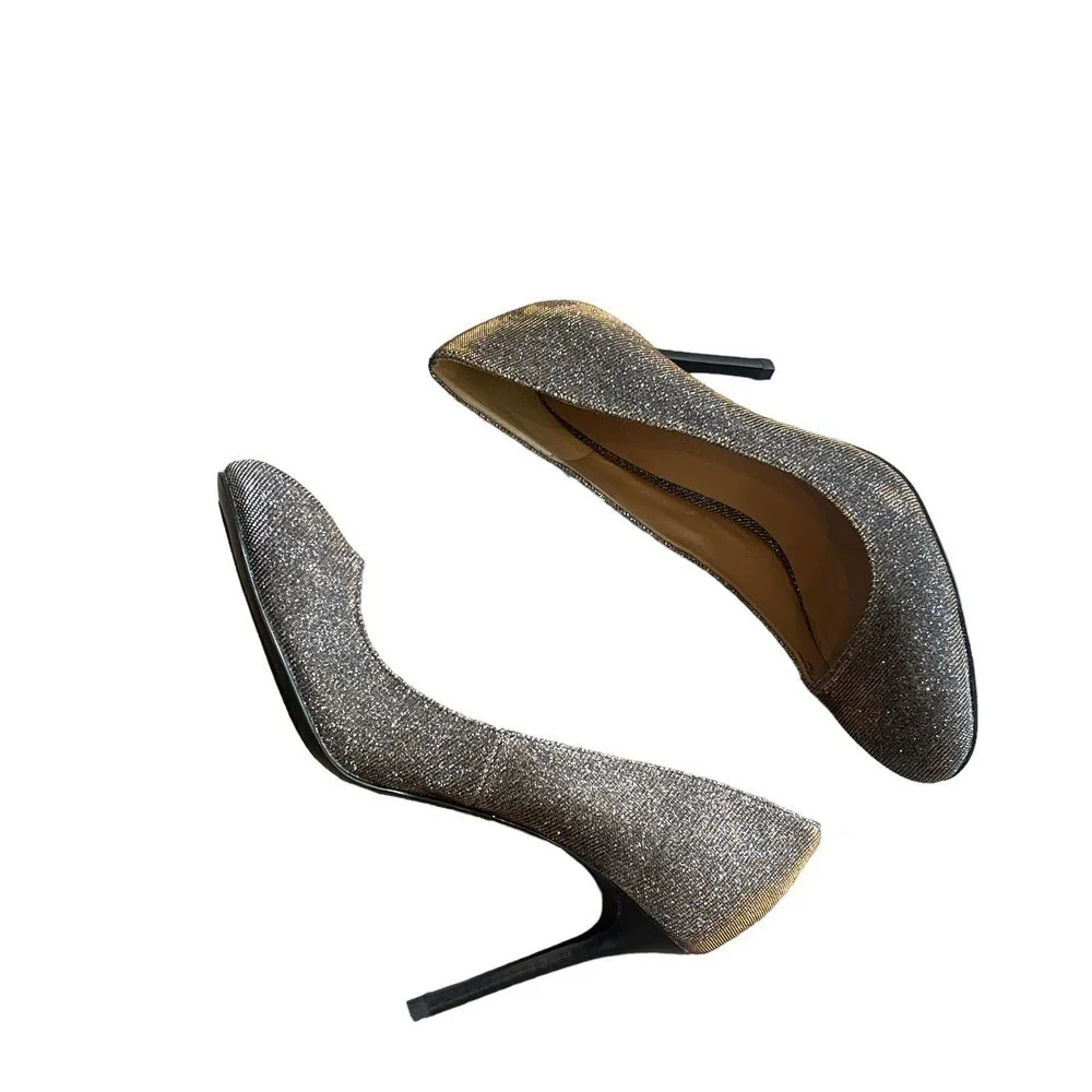BANANA REPUBLIC Hello Sole Mate Classic Metallic Sheen Stilleto Pumps Size 7.5M